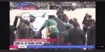 Atiku and others react as President Bola Tinubu Falls at Eagle Square During Democracy Day Celebration in Abuja