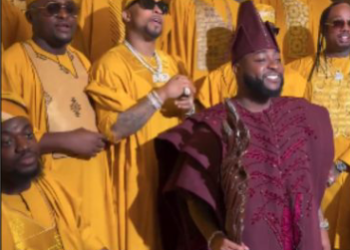 #CHIVIDO2024: Davido and His Groomsmen Show Off Wedding Outfits