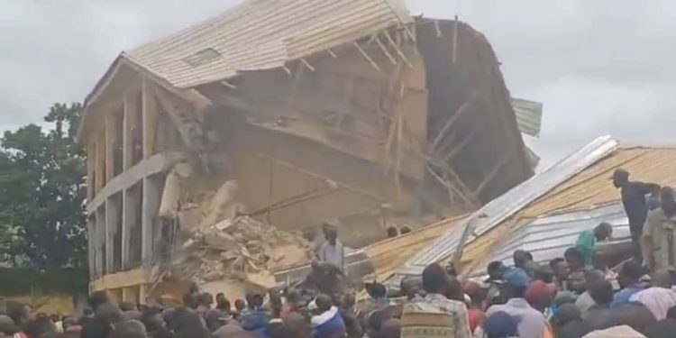 Jos- Many trapped as two-storey building school collapsed in Plateau state