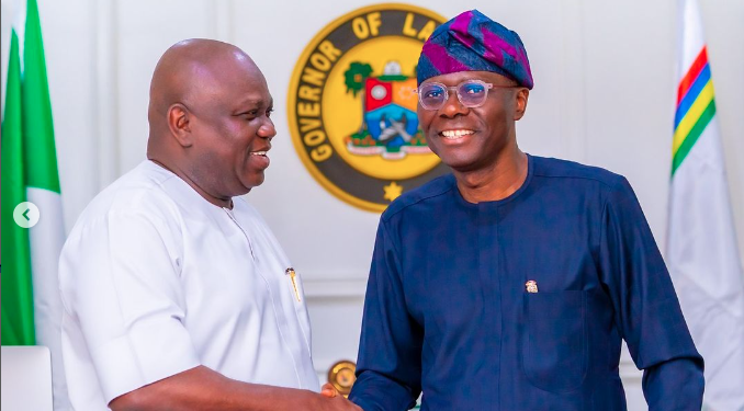 Photos:Ambode visits Governor Sanwo-Olu