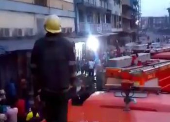 Fire Erupts at Seven-Storey Building in Lagos Island