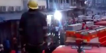 Fire Erupts at Seven-Storey Building in Lagos Island