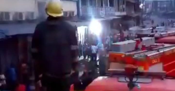 Fire Erupts at Seven-Storey Building in Lagos Island