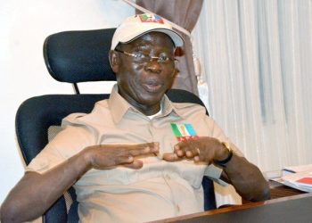 Nigerians Criticize Adams Oshiomhole for Mocking Edo Governor and Wife Over Childlessness