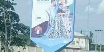 Billboard Promoting Tinubu’s 2027 Presidential campaign Showcases in Abuja