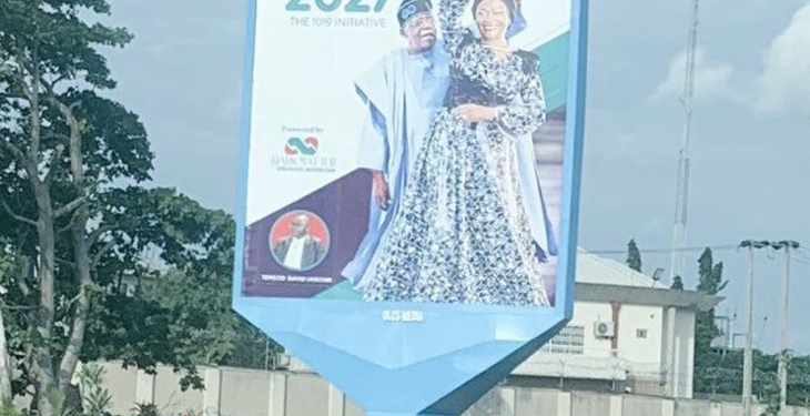 Billboard Promoting Tinubu’s 2027 Presidential campaign Showcases in Abuja