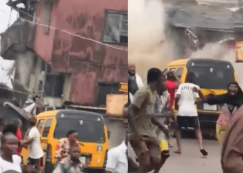 Residents panic as Two-Storey Building Collapses in Lagos