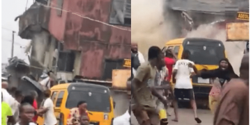 Residents panic as Two-Storey Building Collapses in Lagos