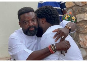 Kunle and Aremu Afolayan finally Reconcile at mother’s burial After Years of dispute