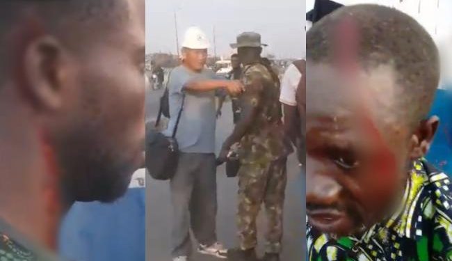 Chinese National Allegedly Instructs Nigerian Soldier to Assault Two Workers in Lagos for Trying to Use His Toyota Hilux Back Cabin
