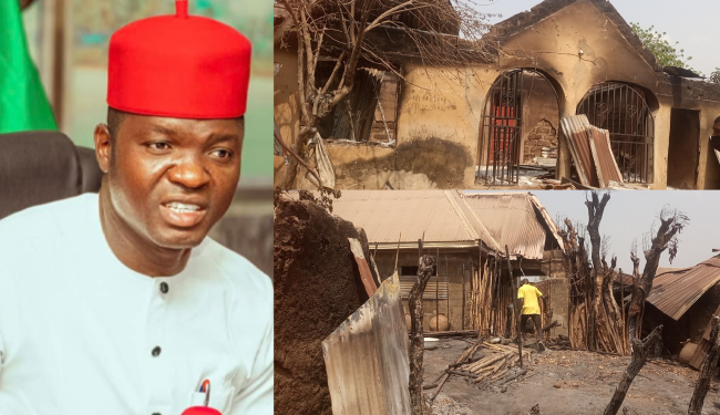 Ebonyi Governor Urges Nkalaha Community to Avoid Retaliation After Herdsmen Kill 16, Burn Houses
