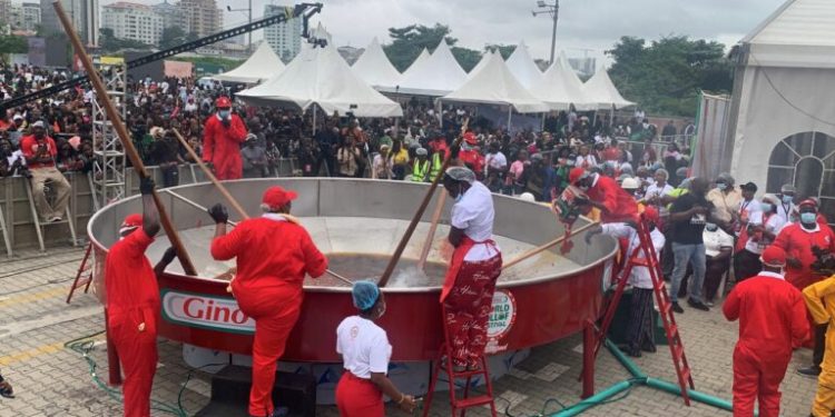 Hilda Baci Begins Attempt to Cook the World’s Largest Pot of Jollof Rice