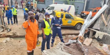 Four Rescued As Three-Storey Building Collapses in Yaba