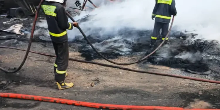 Millions Lost as Fire Razes Shops at Saki Garage, Ibadan