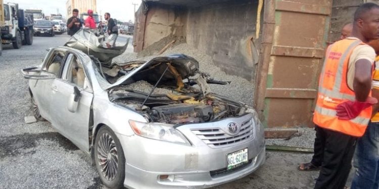 Truck Crushes Car in Lagos, Killing Husband and Injuring Wife