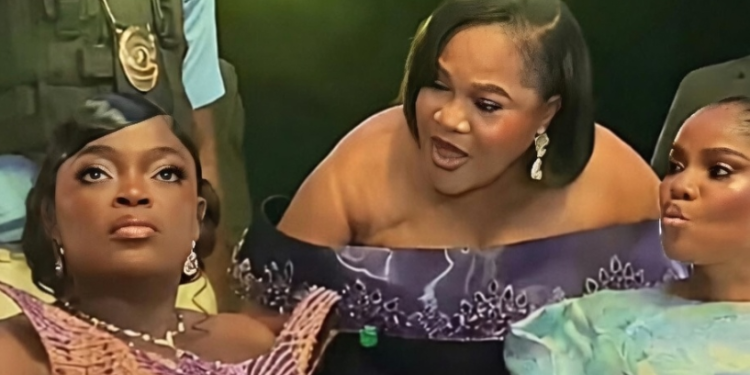 Funke Akindele Sparks Reactions After Allegedly Ignoring Toyin Abraham at Iyabo Ojo’s Movie Premiere