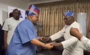 VIDEO: Obasanjo pays surprise congratulatory visit to Adeleke after Osun victory