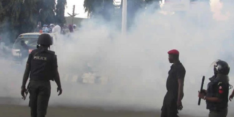 Police Fire Teargas as Pensioners Protest Unpaid Arrears at Lagos House