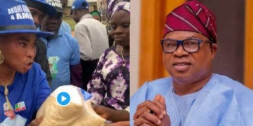 Osun APC Mobiliser Shares Rice, Rains Curse on Voters Who Reject Oyebamiji