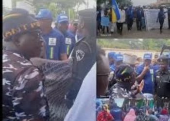 Retired Police Officers, Wives and Children Storm National Assembly, Demand Exit From Pension Scheme