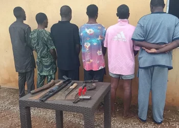 Oyo Police Arrest Six Suspected Armed Robbers, Recover Five Firearms in Ibadan