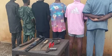Oyo Police Arrest Six Suspected Armed Robbers, Recover Five Firearms in Ibadan